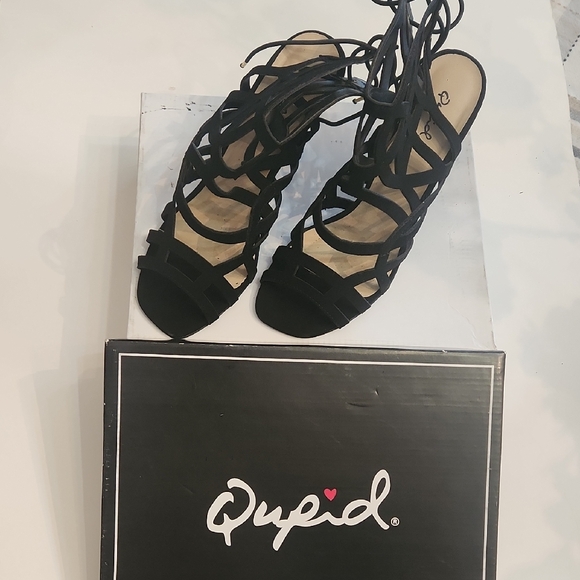 Quipid Black Dress Sandals - Picture 1 of 6